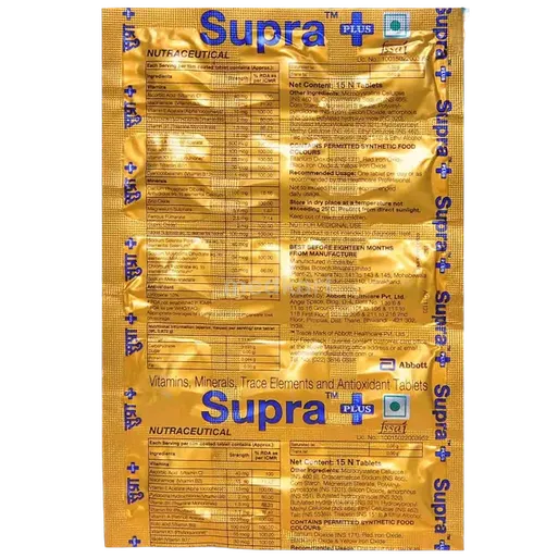 supra plus tablet 15's